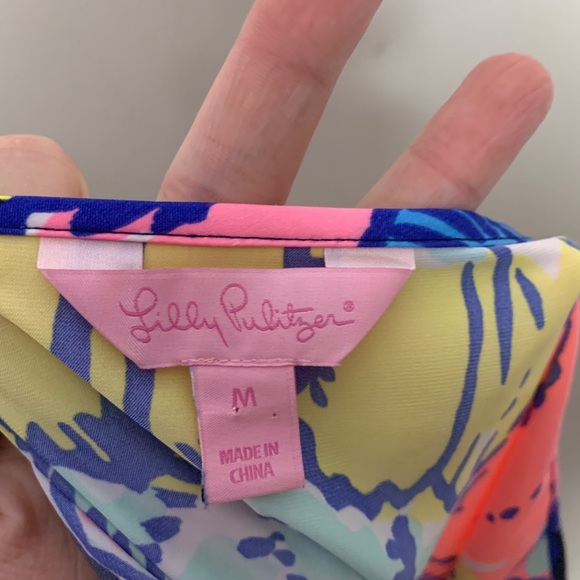 Lilly Pulitzer Deanna Print Romper Bright Navy - Picture 5 of 7